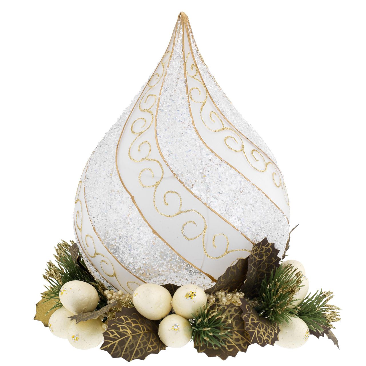 GOCCIA ONDE GLITTERATE H. 23 ORO CON BASE DECO